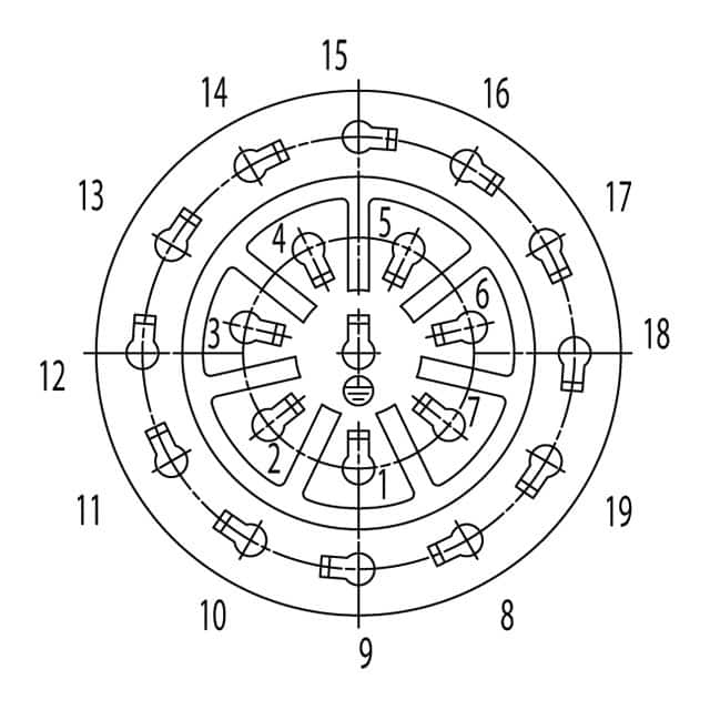 C01610C0190002 Amphenol Tuchel Industrial  Boîtiers de connecteurs circulaires